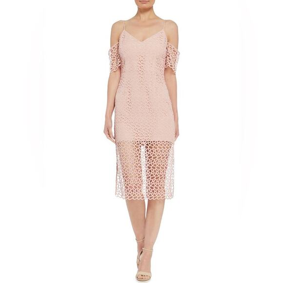 KEEPSAKE the Label Dresses & Skirts - KEEPSAKE THE LABEL NWT Blush Countdown Lace Off Shoulder Midi Dress $590 Sz M